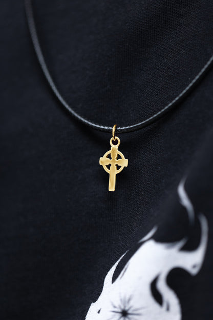vkngjewelry Pendant Handmade Gold Celtic Cross Pendant V2