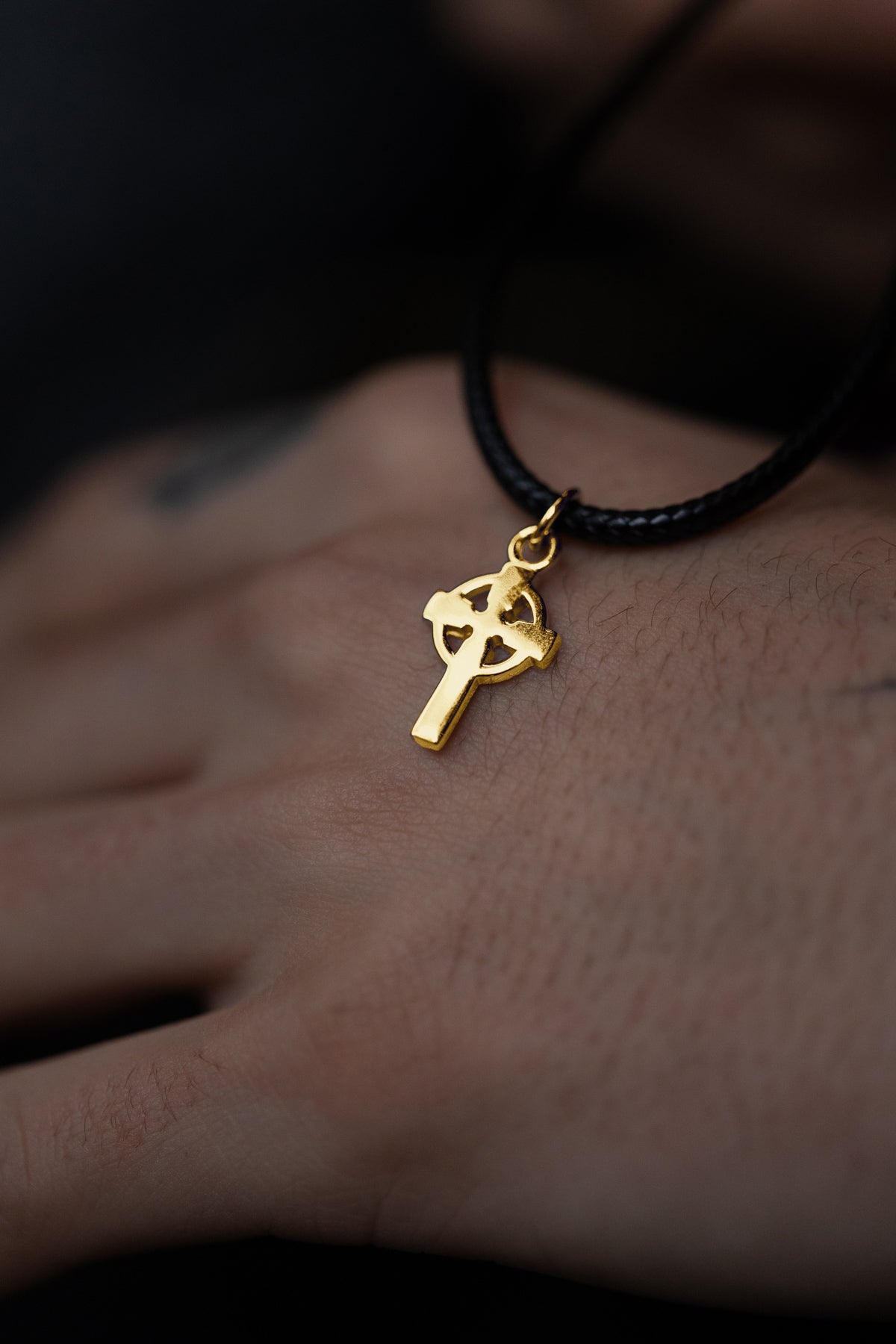 vkngjewelry Pendant Handmade Gold Celtic Cross Pendant V2