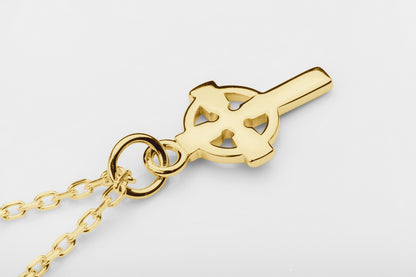 vkngjewelry Pendant Handmade Gold Celtic Cross Pendant V2