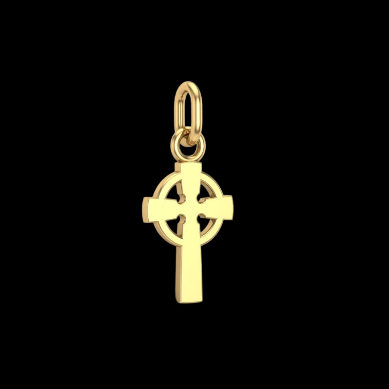 vkngjewelry pendentif Handmade Gold Celtic Cross Pendant V2