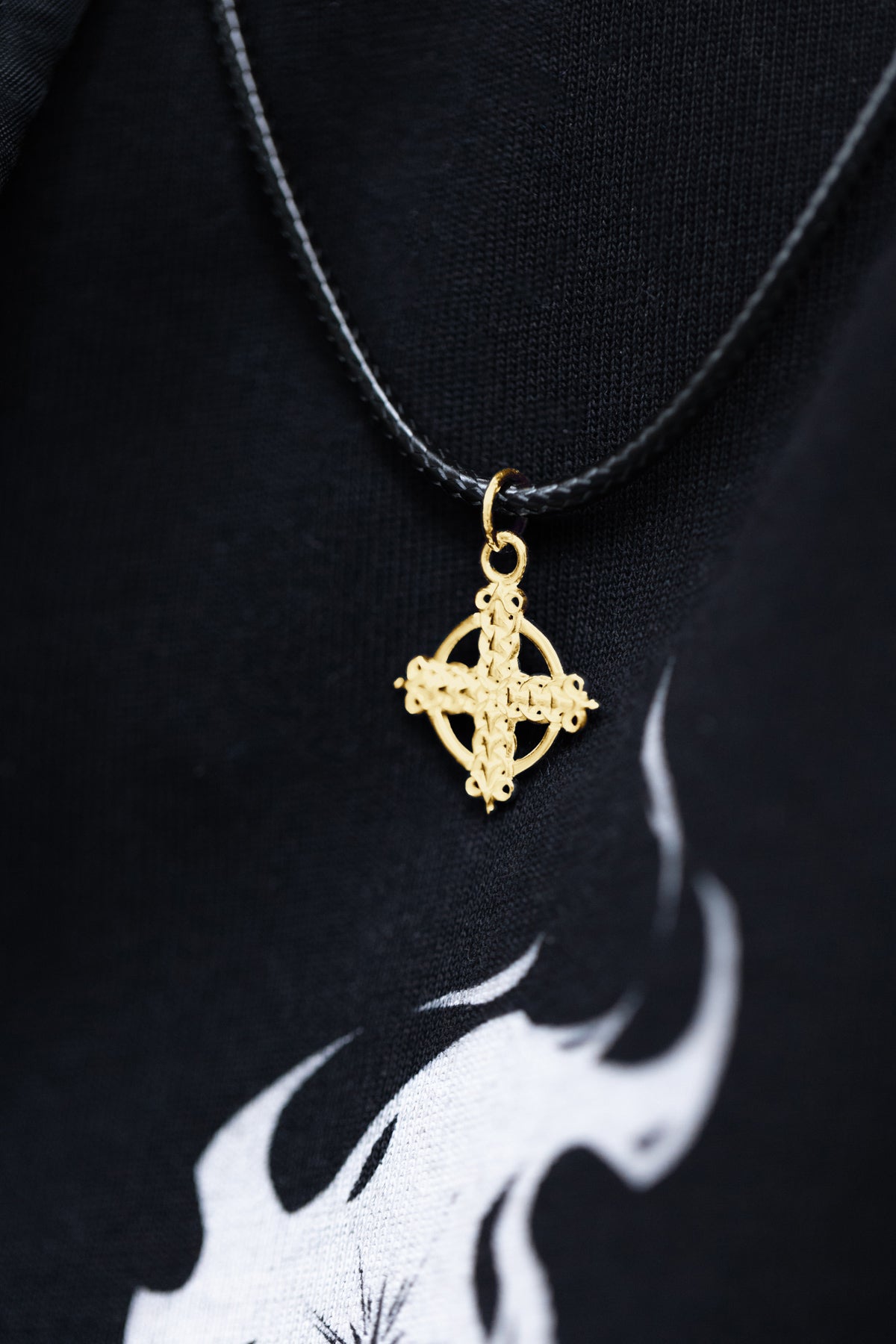 vkngjewelry Pendant Handmade Gold Celtic Cross Pendant V3
