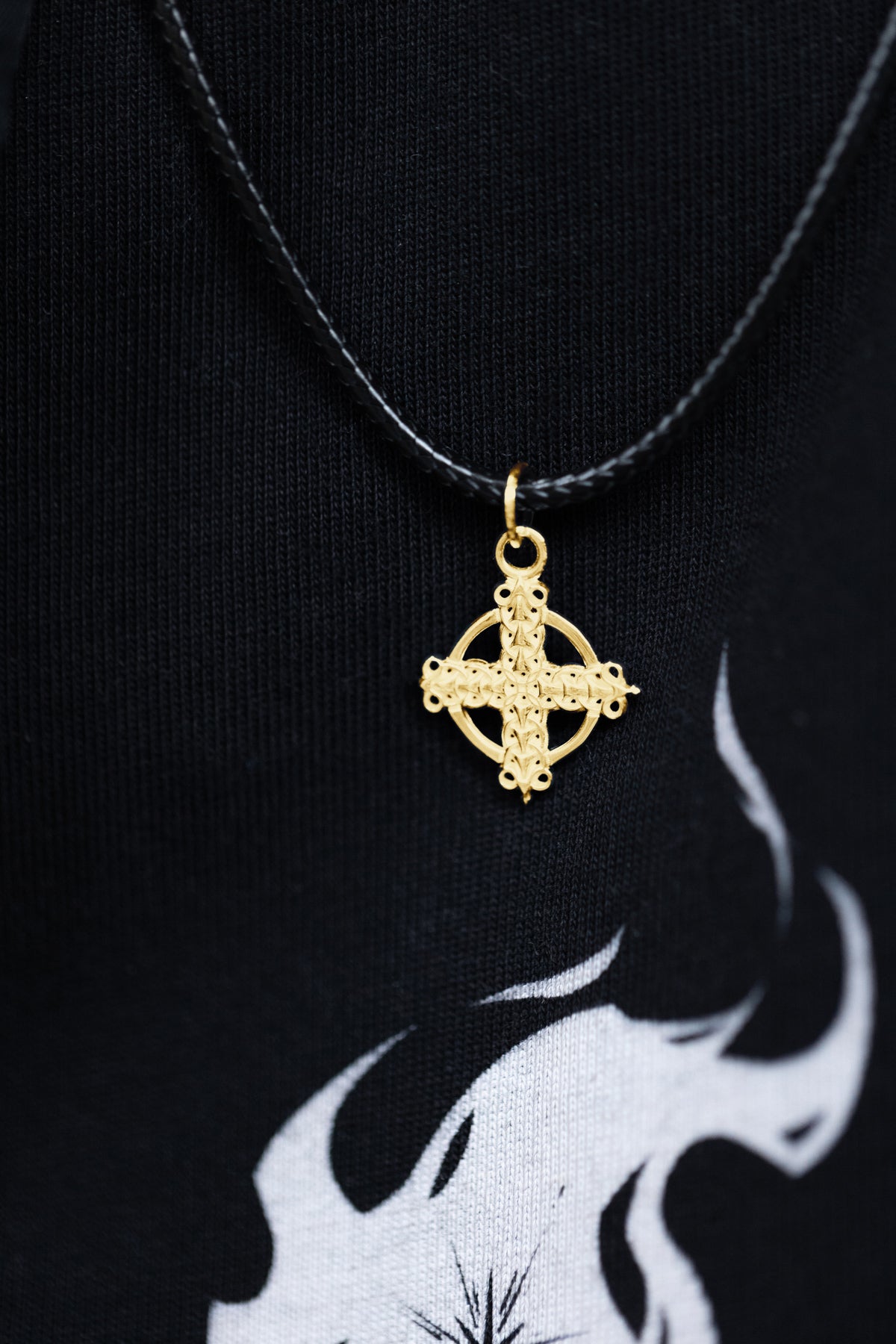 vkngjewelry Pendant Handmade Gold Celtic Cross Pendant V3
