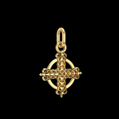 vkngjewelry pendentif Handmade Gold Celtic Cross Pendant V3