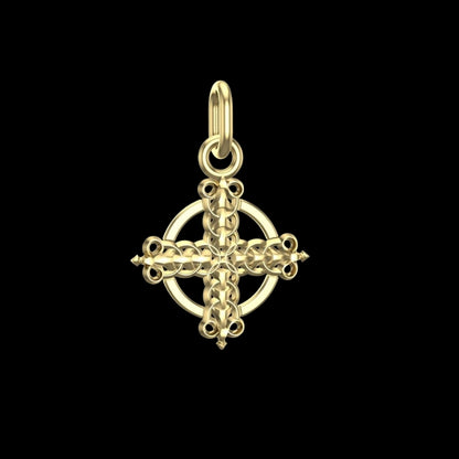 vkngjewelry pendentif Handmade Gold Celtic Cross Pendant V3