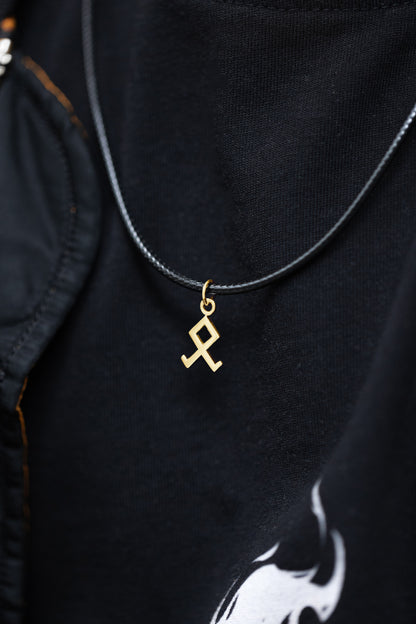vkngjewelry Pendant Handmade Gold Rune Othala Pendant