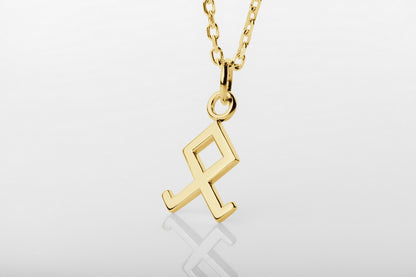 vkngjewelry Pendant Handmade Gold Rune Othala Pendant