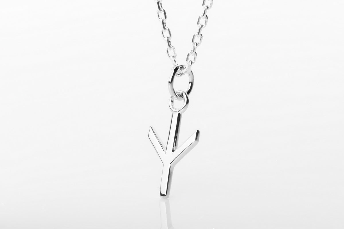 vkngjewelry Pendant Handmade Silver Rune Algiz Pendant