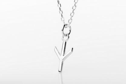 vkngjewelry Pendant Handmade Silver Rune Algiz Pendant
