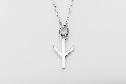 vkngjewelry Pendant Handmade Silver Rune Algiz Pendant