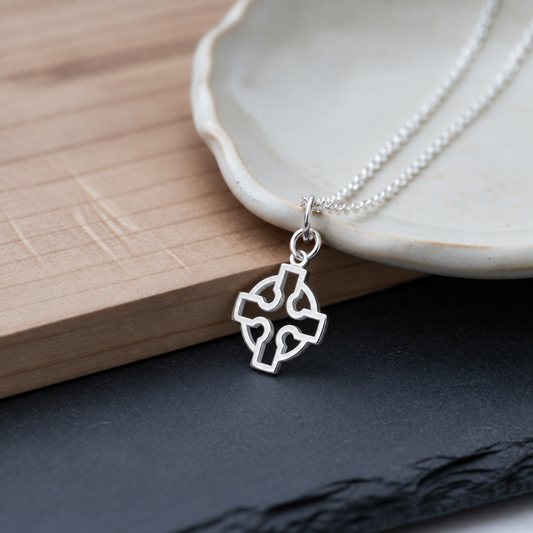 vkngjewelry Pendant Handmade Silver Celtic Cross Pendant