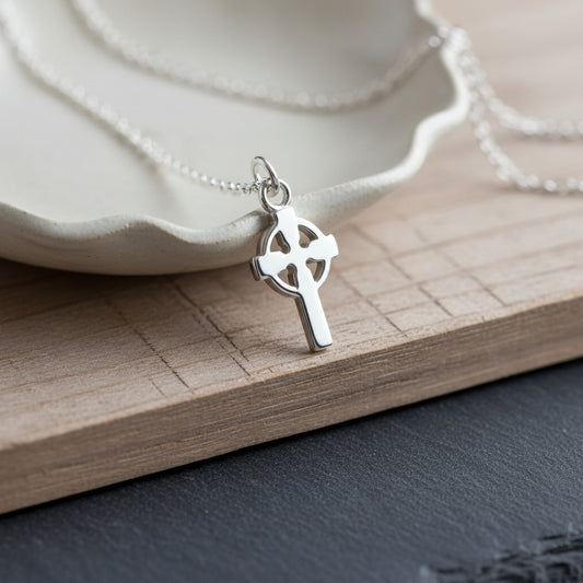 vkngjewelry Pendant Handmade Silver Celtic Cross Pendant V2