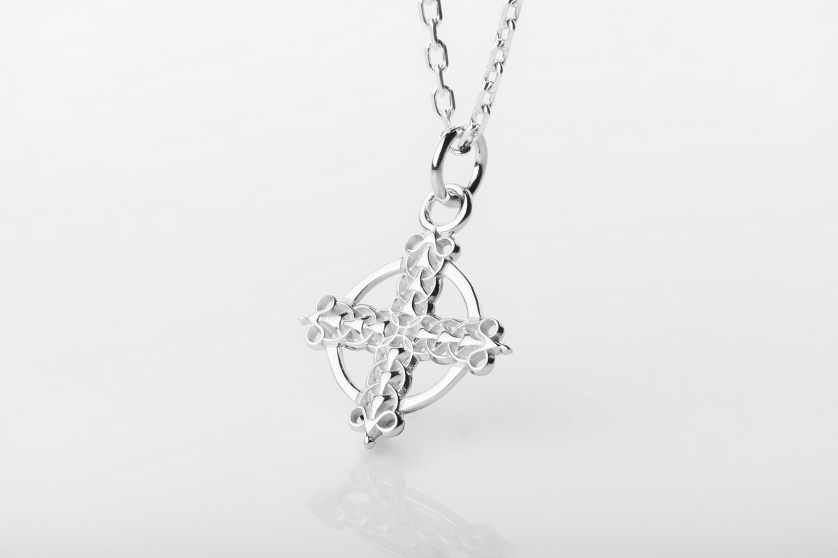 vkngjewelry Pendant Handmade Silver Celtic Cross Pendant V3