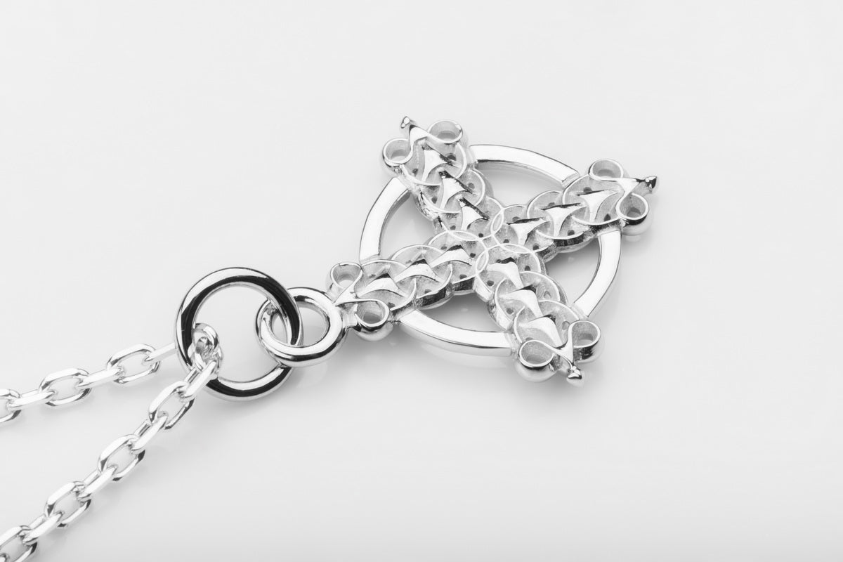 vkngjewelry Pendant Handmade Silver Celtic Cross Pendant V3