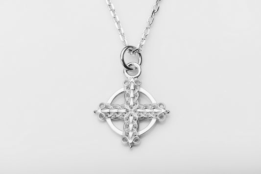 vkngjewelry Pendant Handmade Silver Celtic Cross Pendant V3