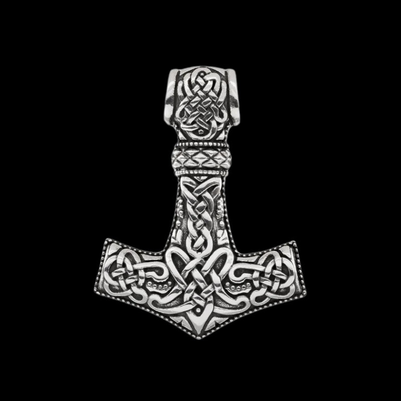 vkngjewelry Pendant Handmade Silver Mjolnir Pendant - Symbol Of Thor's Strength