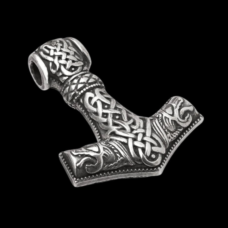 vkngjewelry Pendant Handmade Silver Mjolnir Pendant - Symbol Of Thor's Strength