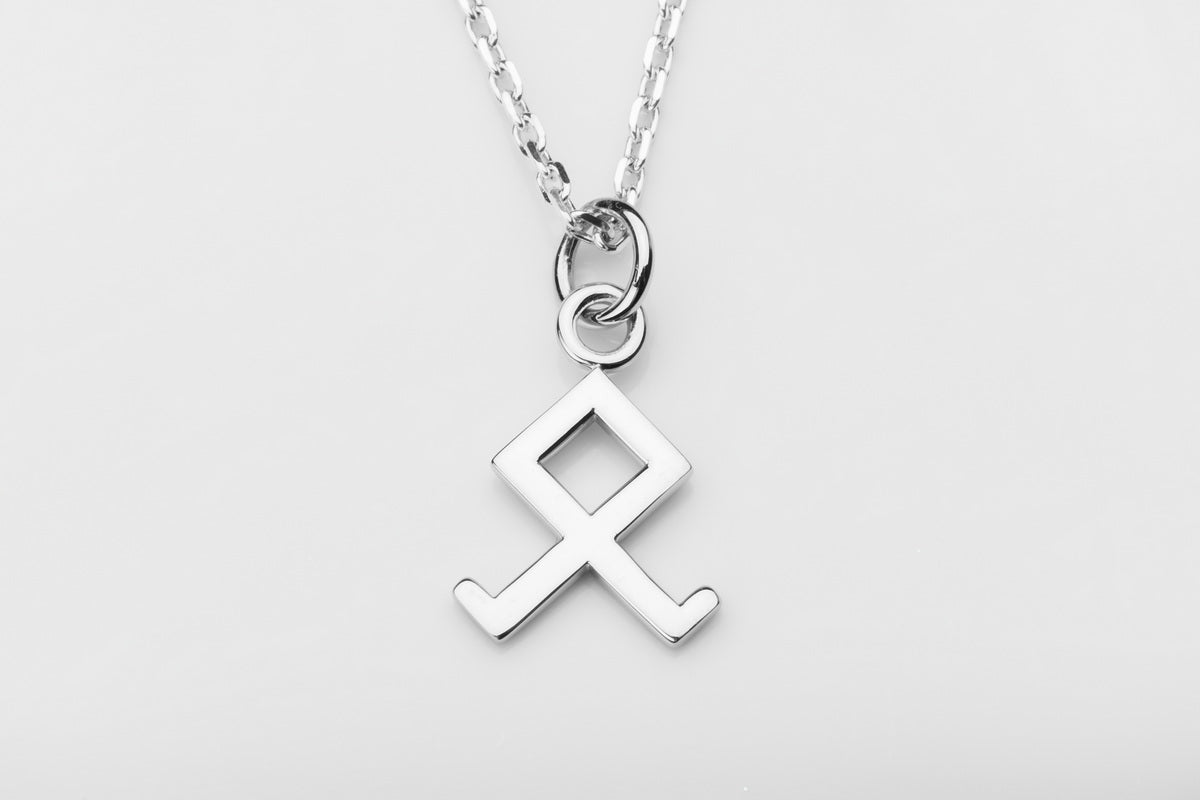 vkngjewelry Pendant Handmade Silver Rune Othala Pendant