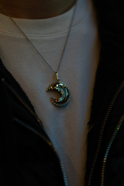 vkngjewelry Pendant Handcrafted Head of the Scheldt Silver Pendant