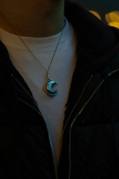 vkngjewelry Pendant Handcrafted Head of the Scheldt Silver Pendant