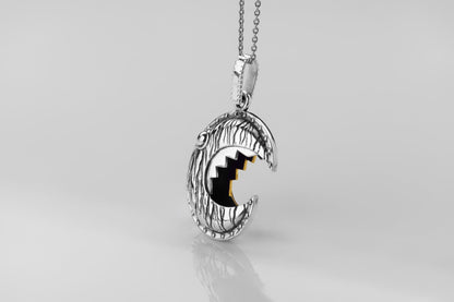 vkngjewelry Pendant Handcrafted Head of the Scheldt Silver Pendant