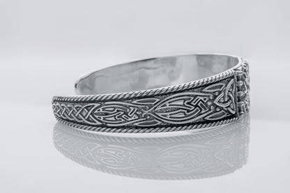 vkngjewelry Bracelet Handcrafted  Helm of Awe and Celtic Ornament Arm Ring