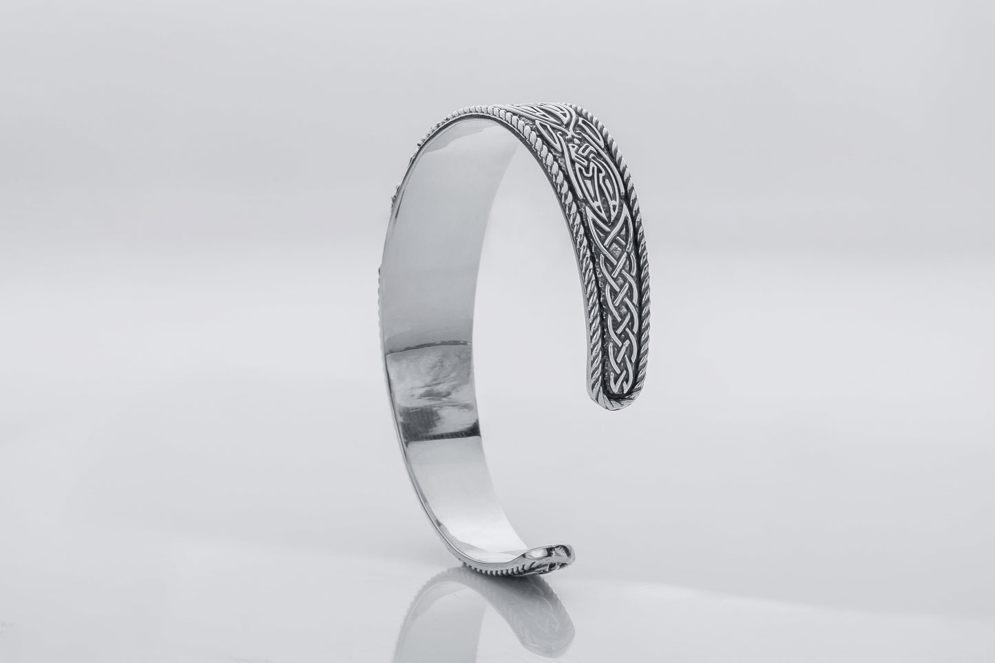 vkngjewelry Bracelet Handcrafted  Helm of Awe and Celtic Ornament Arm Ring