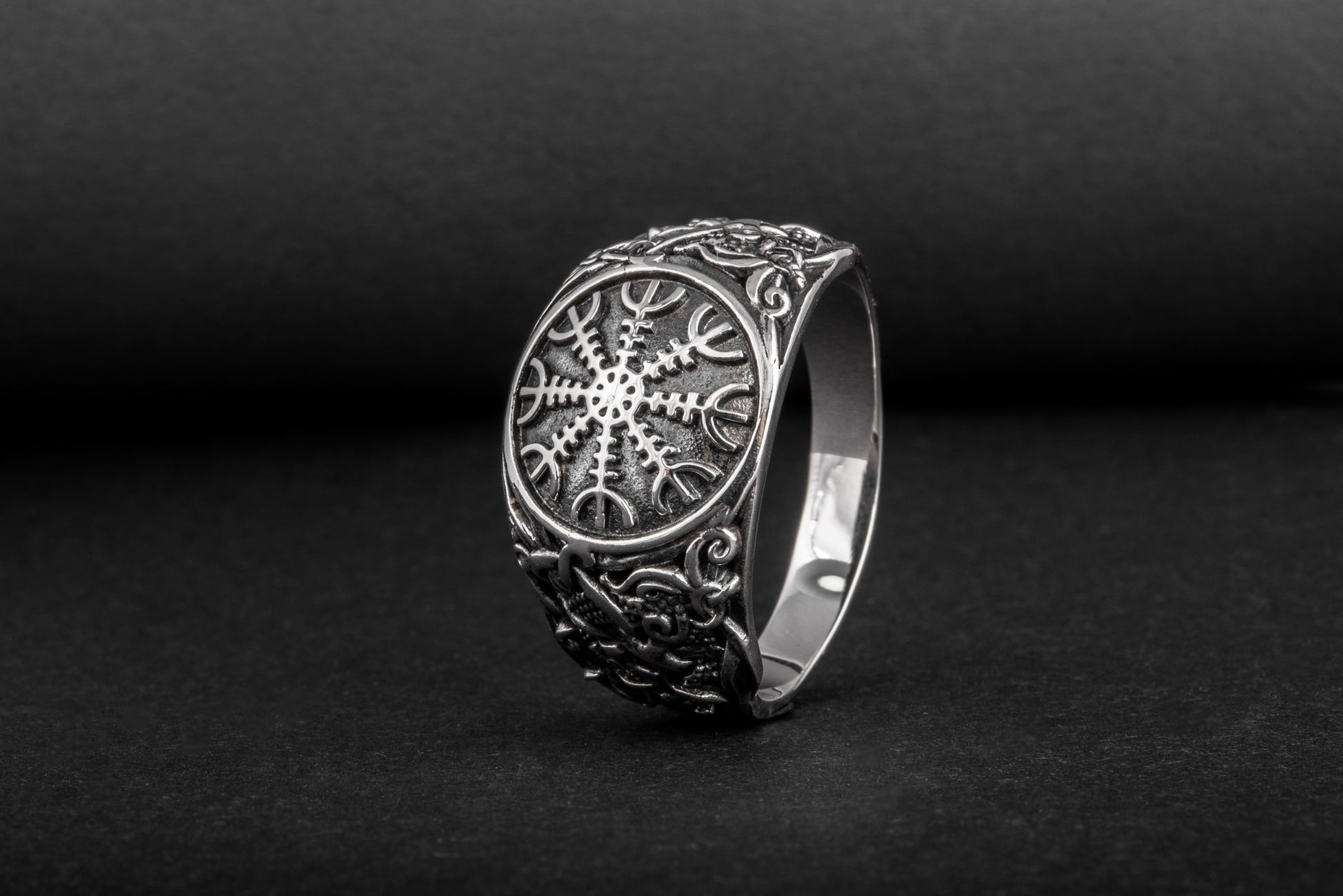 vkngjewelry Ring Handcrafted Helm Of Awe Mammen Style Sterling Silver Ring