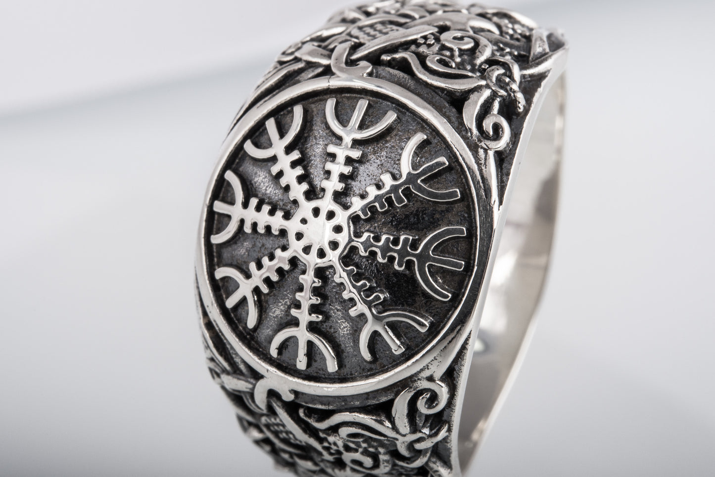 vkngjewelry Ring Handcrafted Helm Of Awe Mammen Style Sterling Silver Ring