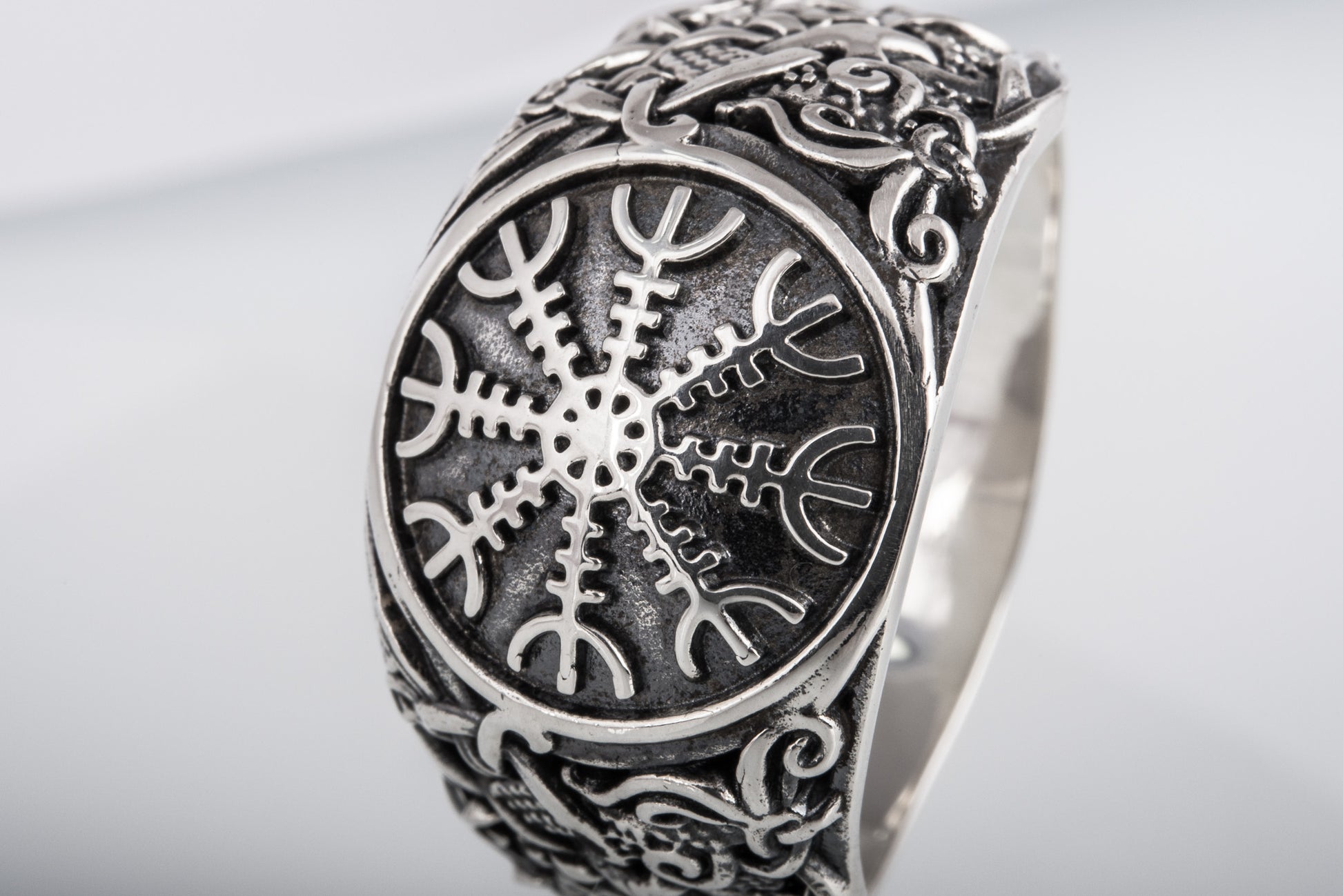 vkngjewelry Ring Handcrafted Helm Of Awe Mammen Style Sterling Silver Ring