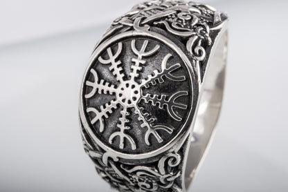 vkngjewelry Ring Handcrafted Helm Of Awe Mammen Style Sterling Silver Ring