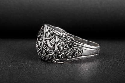 vkngjewelry Ring Handcrafted Helm Of Awe Mammen Style Sterling Silver Ring