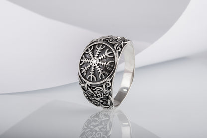 vkngjewelry Ring Handcrafted Helm Of Awe Mammen Style Sterling Silver Ring