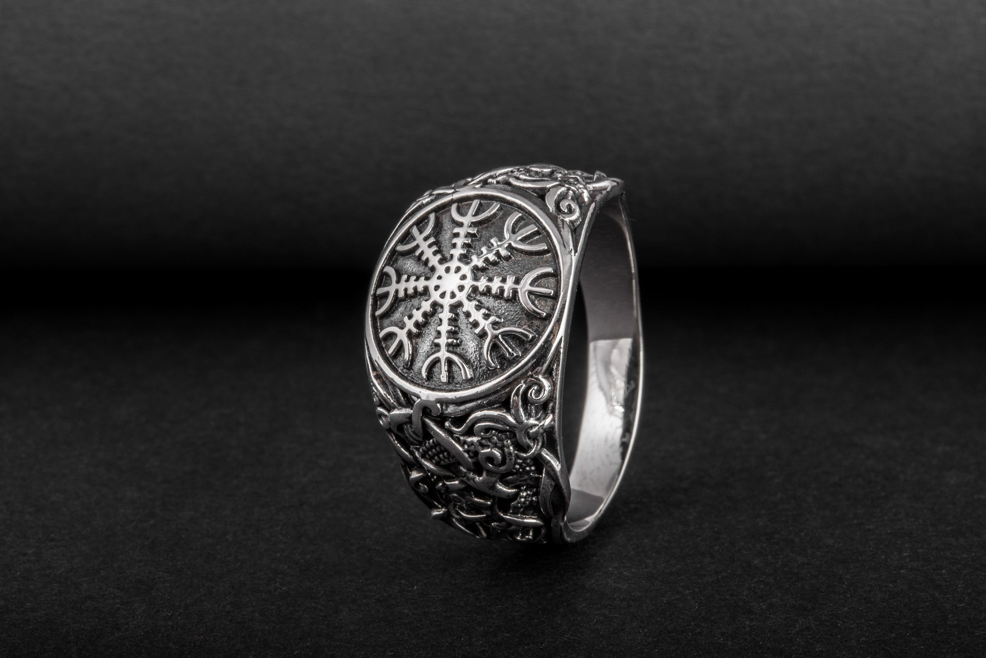 vkngjewelry Ring Handcrafted Helm Of Awe Mammen Style Sterling Silver Ring