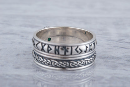 vkngjewelry Ring Handcrafted Helm of Awe Symbol Runes Ornament Sterling Silver Ring