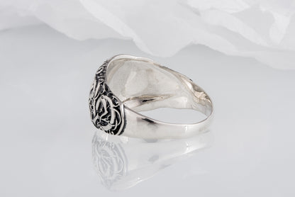 vkngjewelry Ring Handcrafted Helm Of Awe Urnes Style Sterling Silver