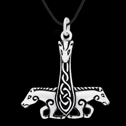 vkngjewelry Pendant Horse Thor Hammer  925 STERLING SILVER PENDANT