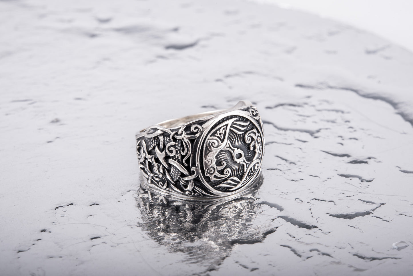 vkngjewelry Ring Handcrafted Hugin Munin Mammen Style Sterling Silver