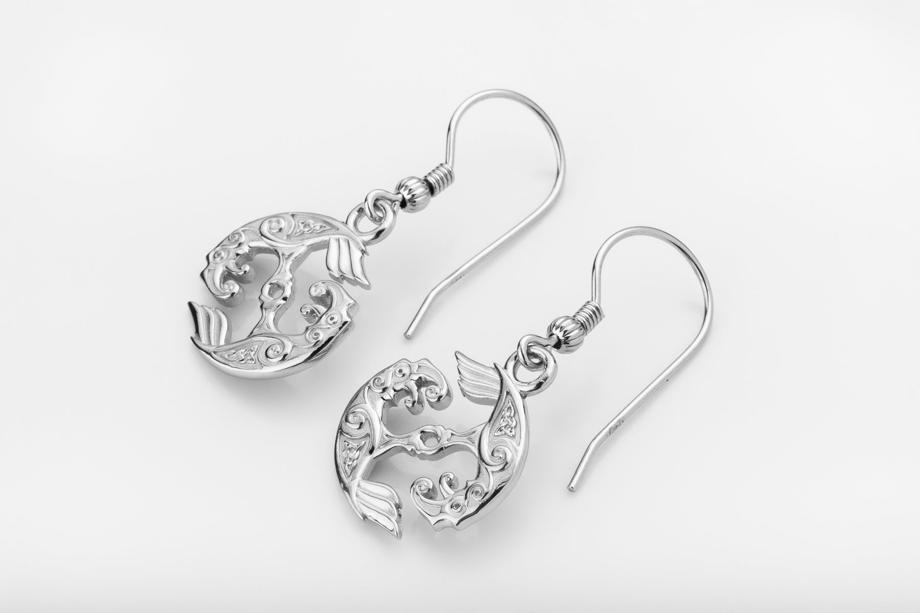 vkngjewelry Earrings Huginn & Muninn Earrings, Silver Ravens of Odin