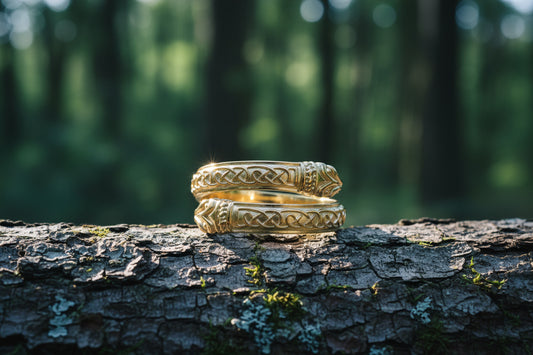 vkngjewelry Ring Handcrafted Jormungand Ornament Pagan Gold Ring