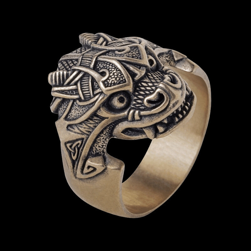 vkngjewelry Bagues Jörmungandr Midgard Serpent Bronze Ring