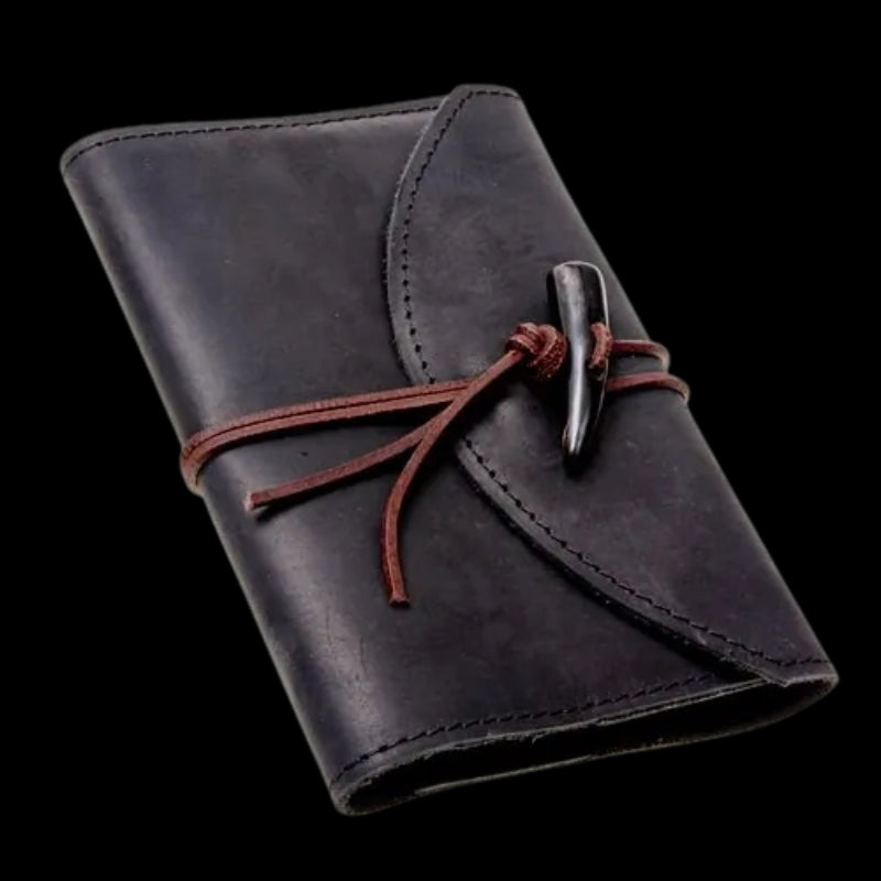 vkngjewelry livre Leather Book Cover With Notebook - Small