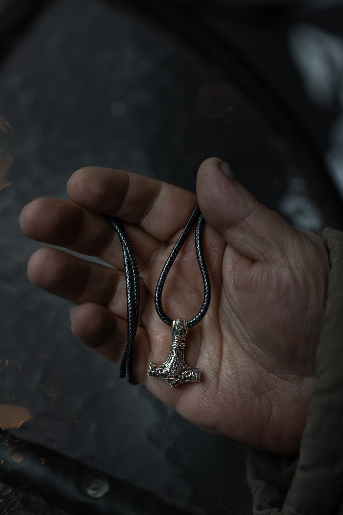 vkngjewelry Pendant Brass Mammen Axe Pendant Handcrafted Thor’s Hammer Necklace