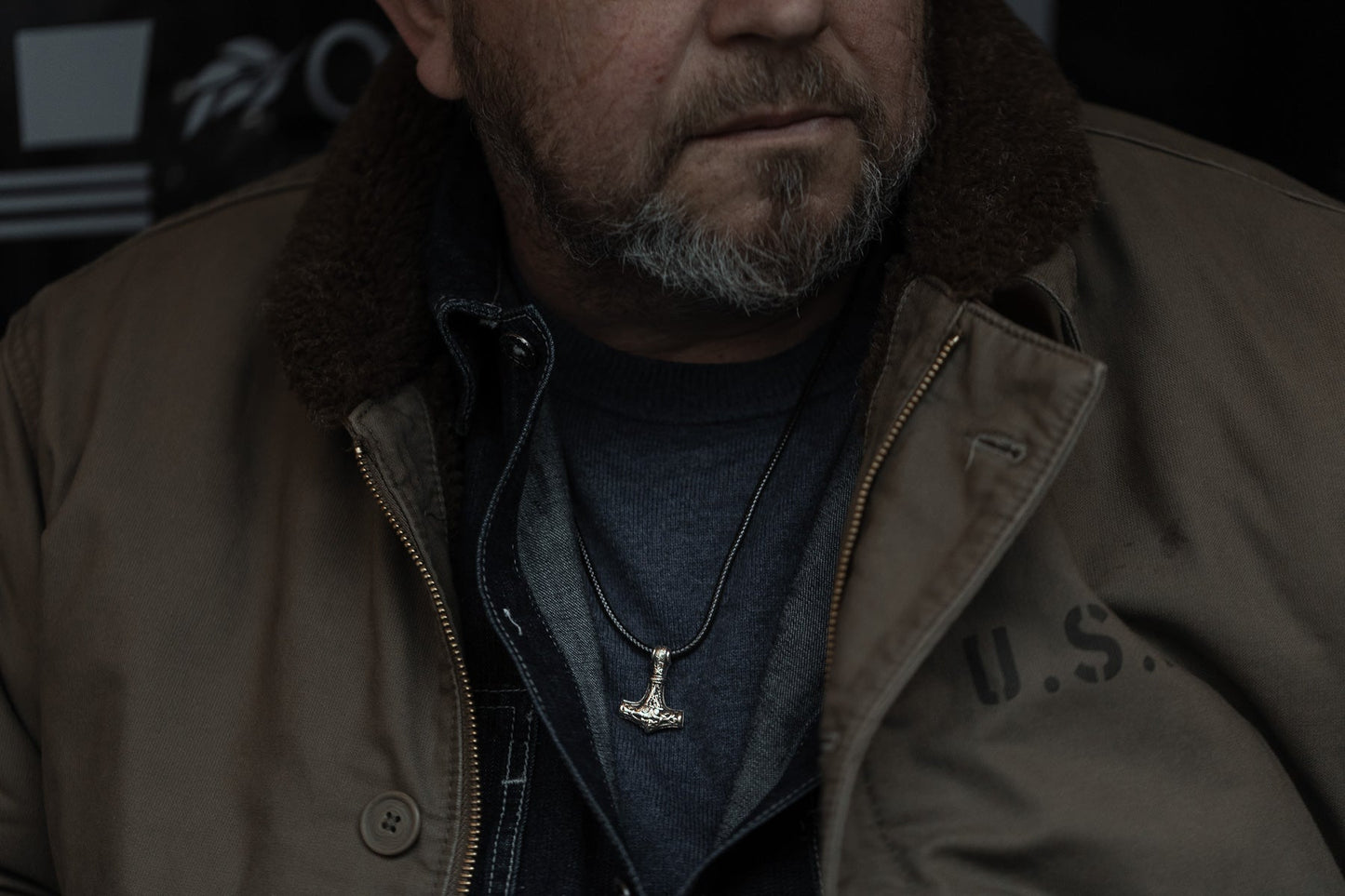 vkngjewelry Pendant Brass Mammen Axe Pendant Handcrafted Thor’s Hammer Necklace