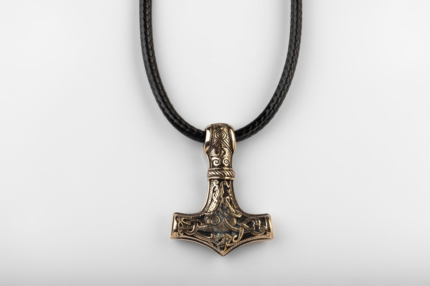 vkngjewelry Pendant Brass Mammen Axe Pendant Handcrafted Thor’s Hammer Necklace