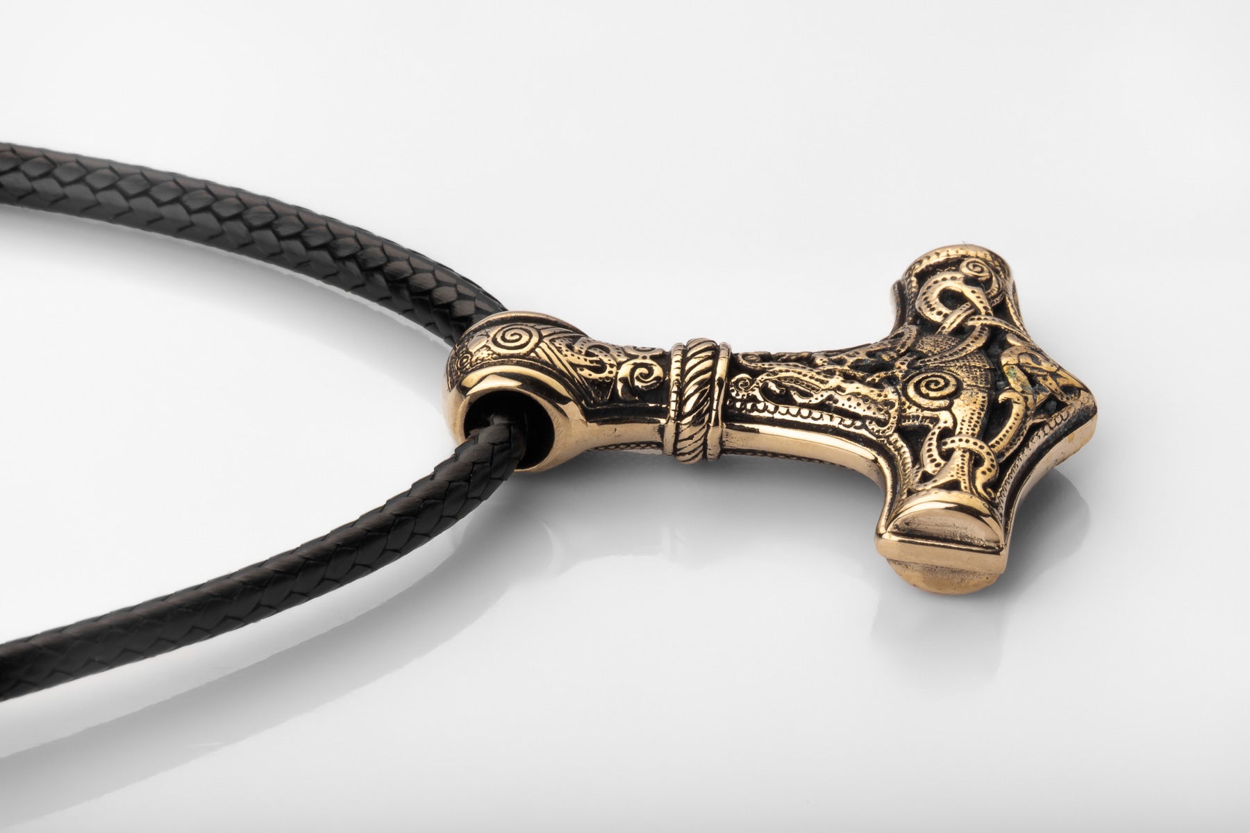 vkngjewelry Pendant Brass Mammen Axe Pendant Handcrafted Thor’s Hammer Necklace