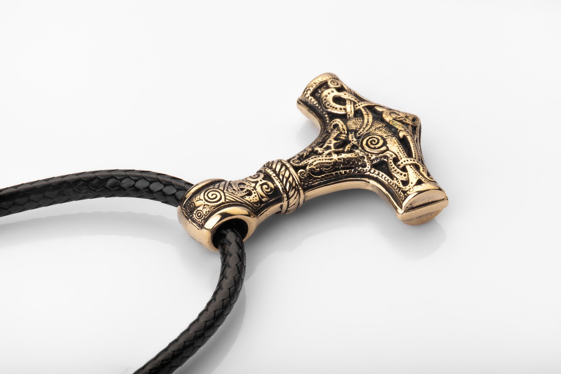 vkngjewelry Pendant Brass Mammen Axe Pendant Handcrafted Thor’s Hammer Necklace