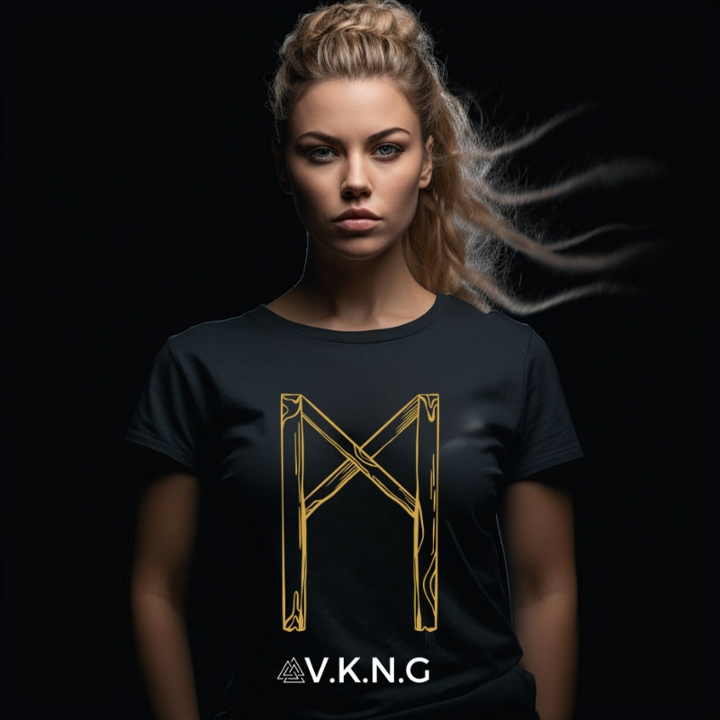 Printify T-Shirt Mannaz Rune V.K.N.G™ T-shirt Girly Cut