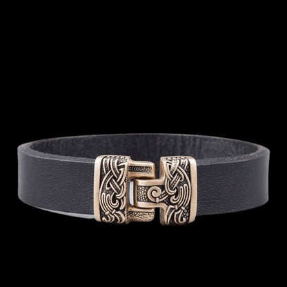 vkngjewelry Bracelet Handcrafted Leather Asgard Viking Bracelet