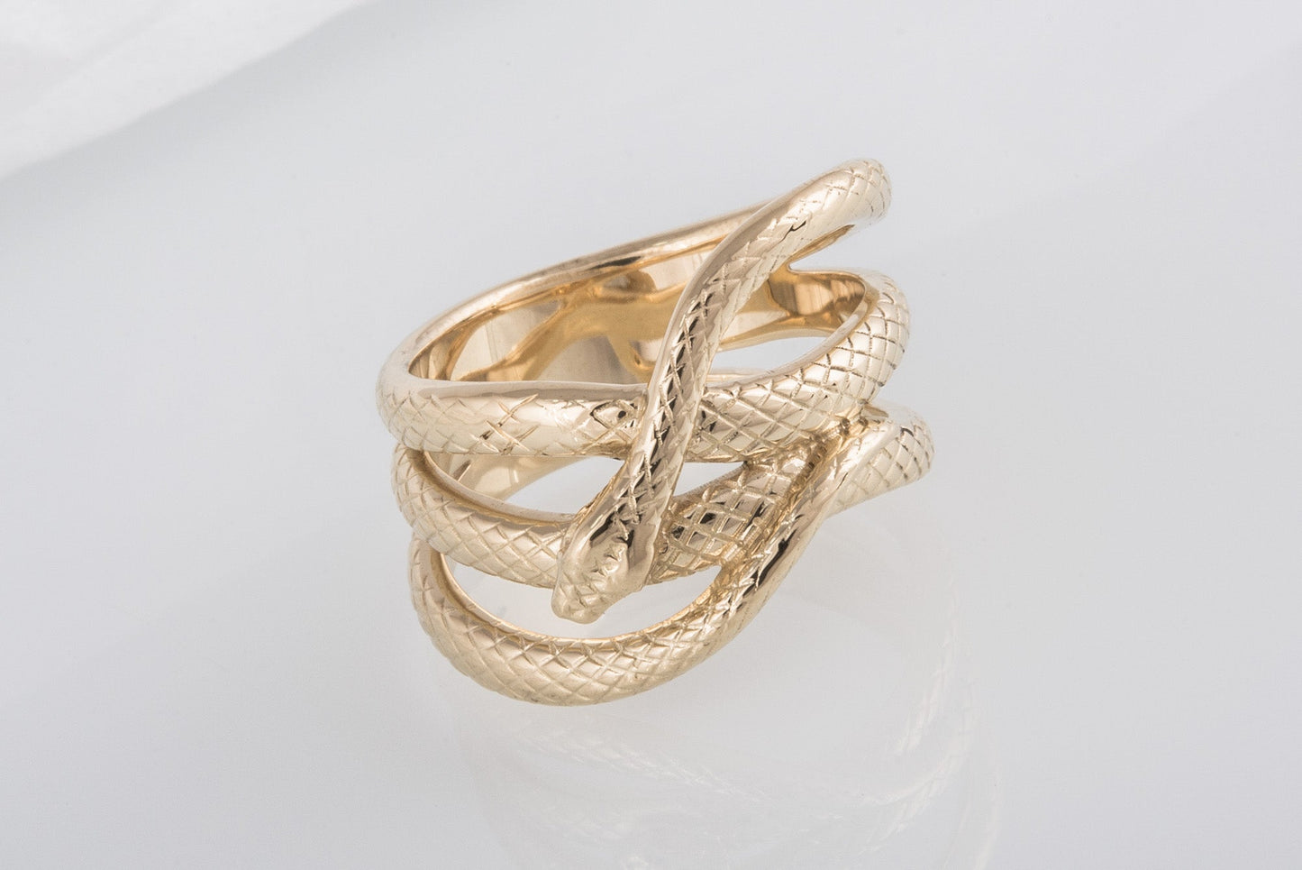 vkngjewelry Ring Handcrafted Midgard Snake Gold Ring