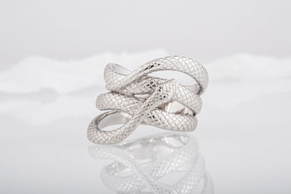 vkngjewelry Ring Handcrafted Midgard Snake Gold Ring